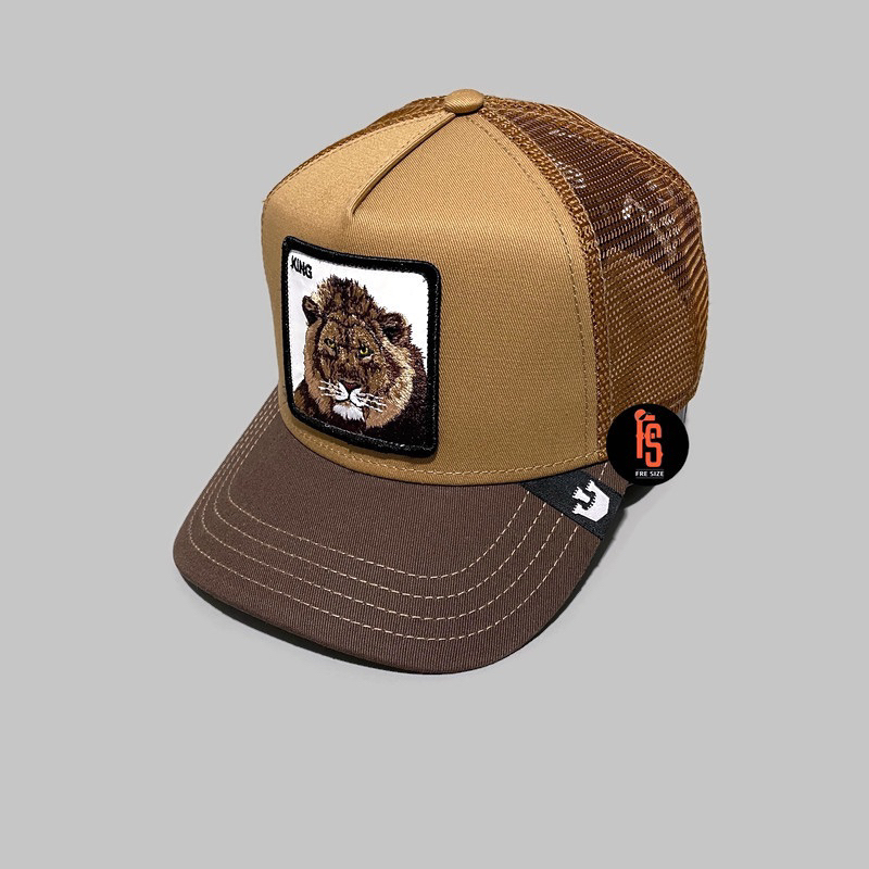 TOPI ORIGINAL GOORIN BROS TRUCKER KING KHAKI WALNUT