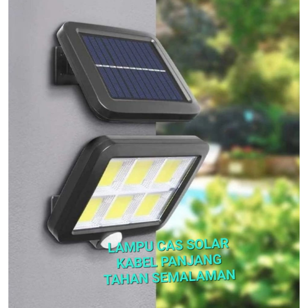G660 ORIGINAL LAMPU LED CAS CASAN SOLAR PANEL TENAGA SURYA MATAHARI KABEL 5 METER PANJANG TAHAN SEMALAMAN WALL TEMBOK COB LAMP WATERPROOF CHARGE CHARGER DINDING G660  BISA TARUH DI DALAM RUMAH TIDAK PAKAI LISTRIK  Deskripsi Lampu solar wall Lampu taman