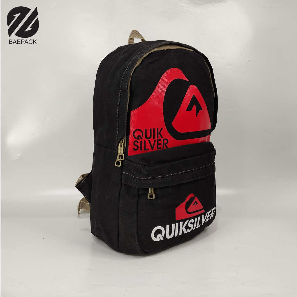 Tas Ransel Pria Dewasa Premium Quik SIlver Original Baepack / Tas Backpack Cowok / Tas Punggung / Tas Sekolah / Tas Kanvasa