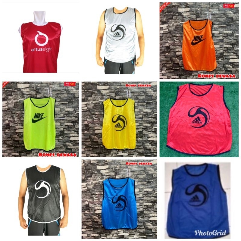 ROMPI BOLA DEWASA / ROMPI FUTSAL / ROMPI LATIHAN / BAJU SINGLET BOLA / BAJU BOLA