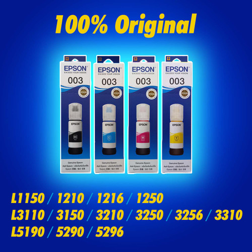 Tinta Epson 003 Tinta Printe Epson L1110, L3110, L3116, L3150, L3156, L5190 L3210, L1210, L1250, L12