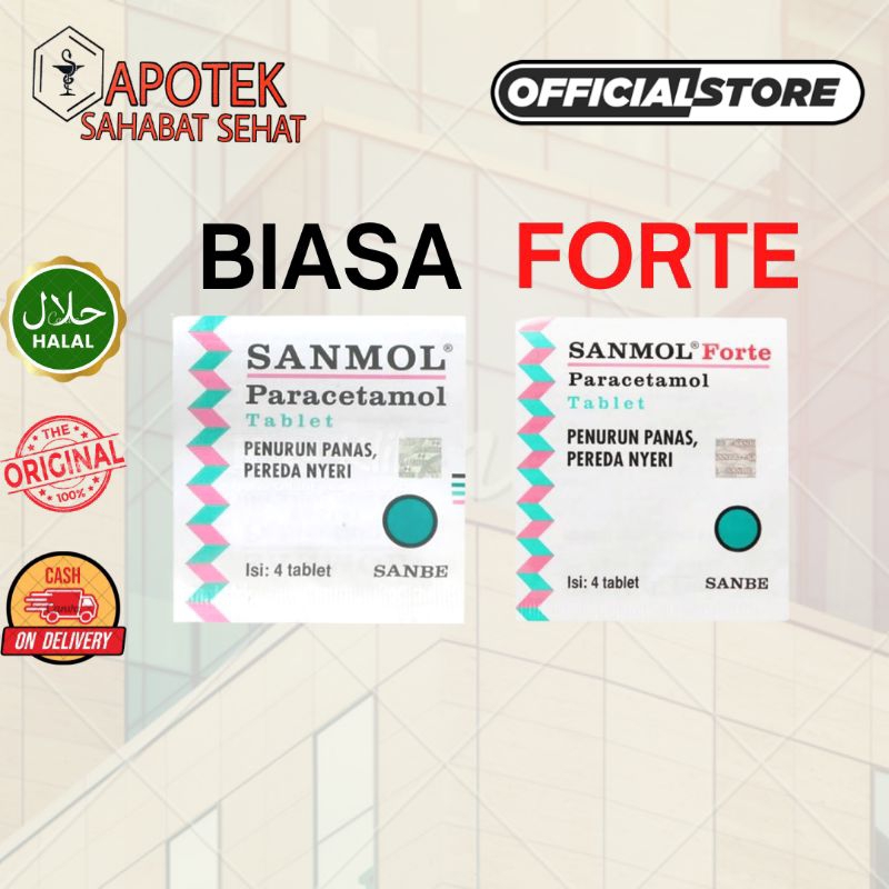 Sanmol biasa forte Tablet @4 tablet 1box @25 catch