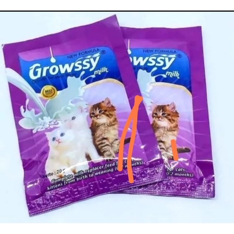 Susu Growssy Sachet - Susu Kucing - Growssy Susu Anak Kucing Kitten