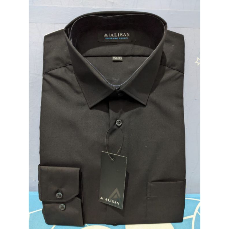 Kemeja ALISAN POLOS REGULER lengan panjang (100% ORI)
