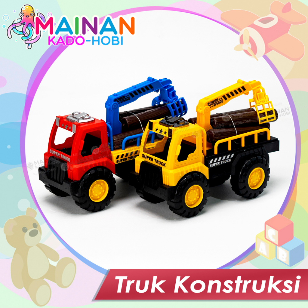 HADIAH MAINAN ANAK COWOK MINIATUR DIECAST EXCAVATOR TRUK KONSTRUKSI