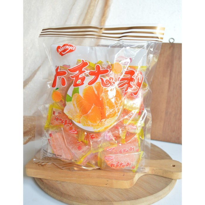 

Jelly Jeruk Naraya / Permen Manisan Mandarin Orange Jeli 500 Gram