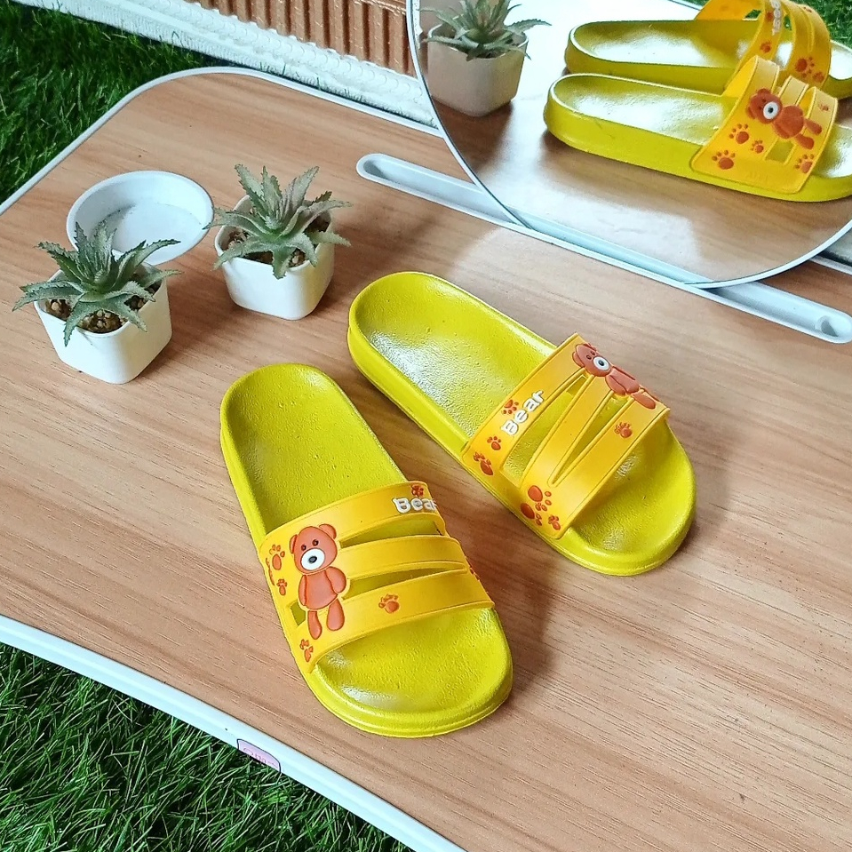 Sandal selop anak / sandal anak karet jelly karakter bear lucu terbaru