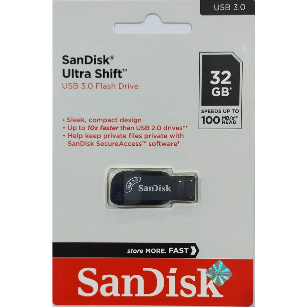 SANDISK FLASHDISK ULTRA SHIFT 32GB USB 3.0 CZ410 - ULTRA SHIFT 32 GB