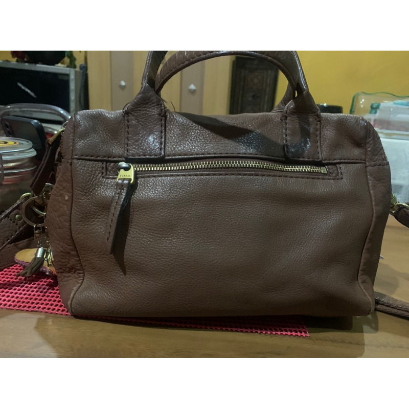 tas fossil original kulit asli