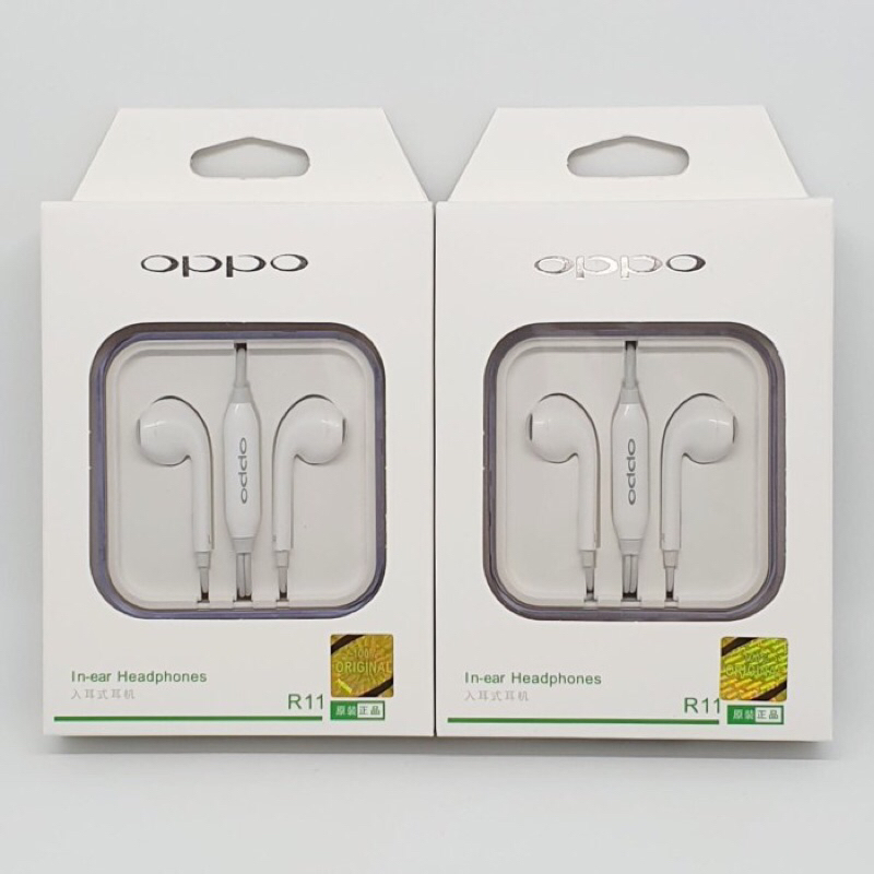 Headset Handsfree OPPO R11 R15 R17 Original 100% Earphone