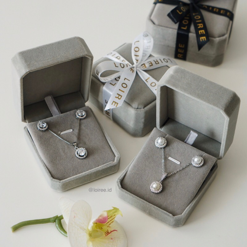 Wedding Necklace &amp; Earrings Set - Zirconia Jewelry Set / Set Kalung Anting / Set Perhiasan Wanita