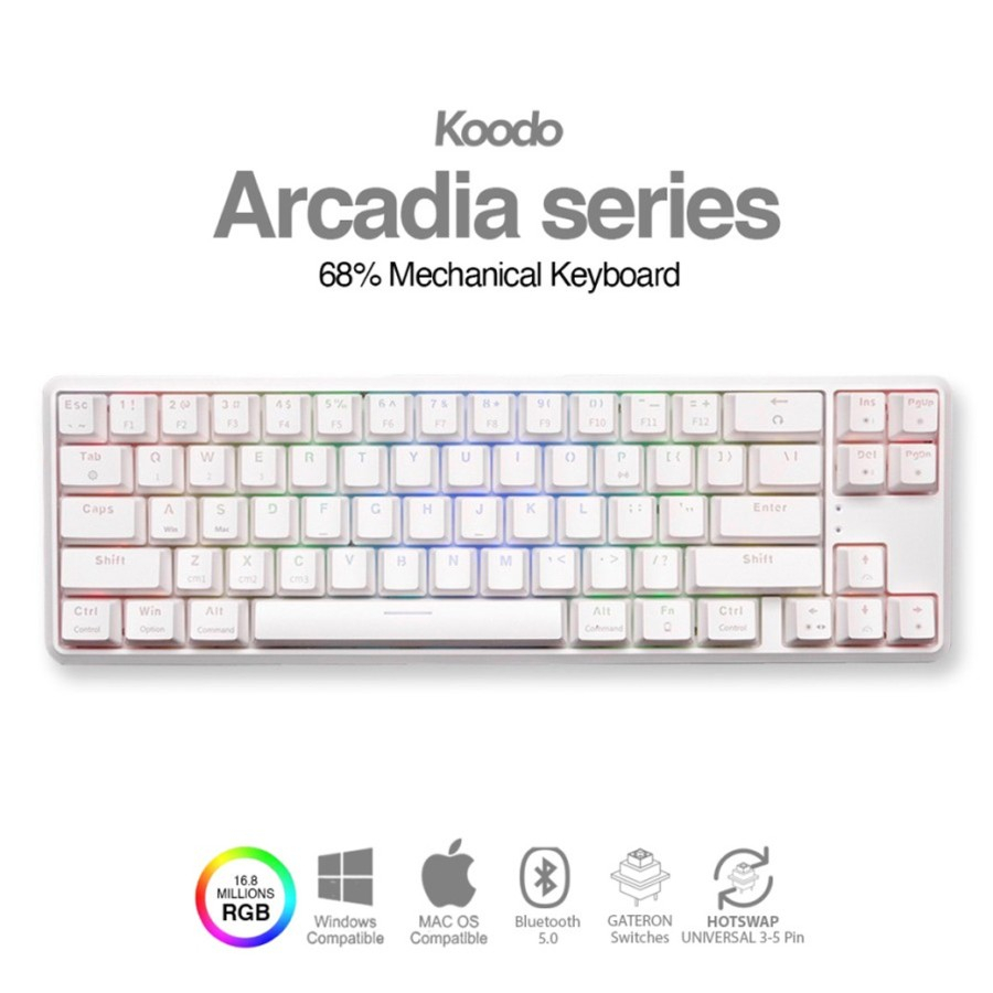 Koodo Arcadia 68% RGB Hotswap Bluetooth Mechanical Gaming Keyboard