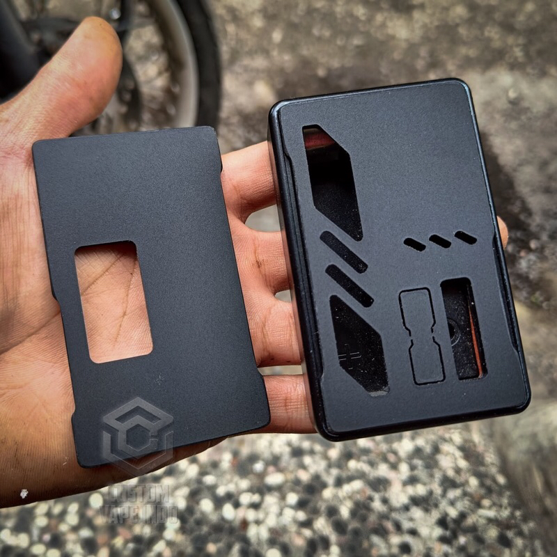 Billet Box Panel Acrylic Hitam Matte Custom Coak Lubang