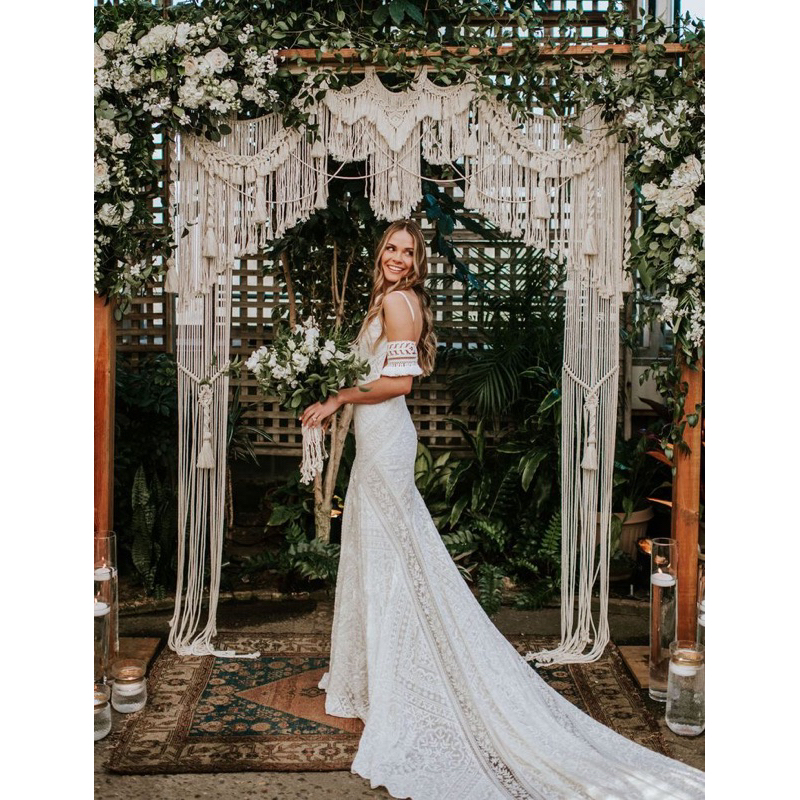 Wedding Backdrop - Dekorasi Lamaran Nikahan - Rustic Macrame