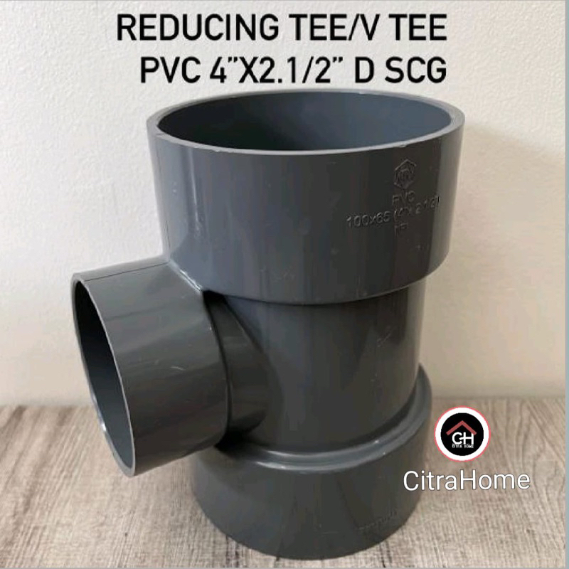 Reducing Tee/Verlop Tee PVC 4”x2.1/2” D SCG
