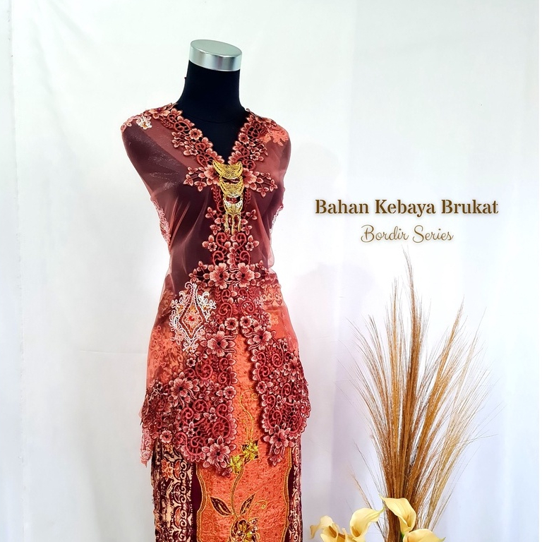 Pusat Bordir Tasikmalaya - Bahan Lace Kain Kebaya Encim Brokat Bordir Azalea