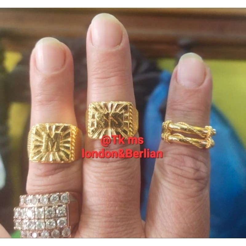 Cicin Laki Laki Mas London asli 24K Kadar 999,9%.