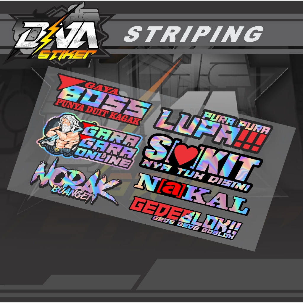 STIKER KATA KATA VIRAL STIKER MOTOR KEREN