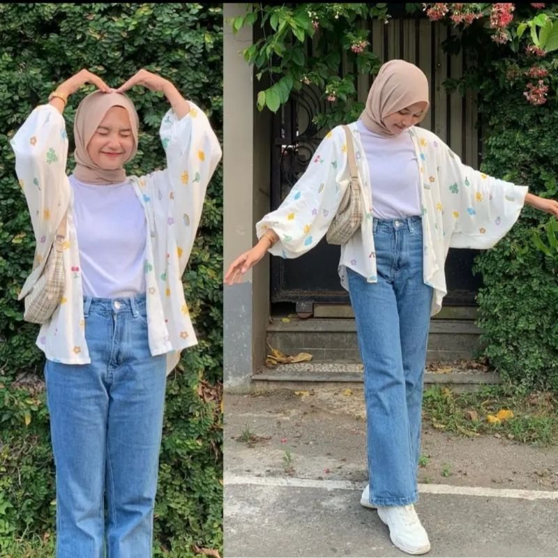 MakeGrosir - OUTER MOTIF GEMOY KEKINIAN / OUTER WANITA OVERSIZE / CARDIGAN ATASAN WANITA