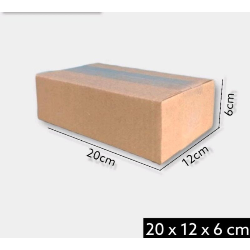 

Kardus box Ukuran 20x12x6 cm Single wall polos