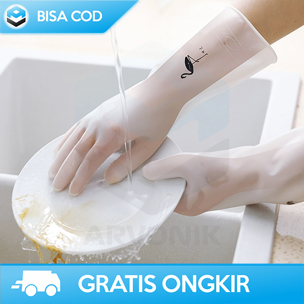 SARUNG TANGAN LATEX ANTI LICIN SARUNG TANGAN CUCI PIRING GLOVES KARET