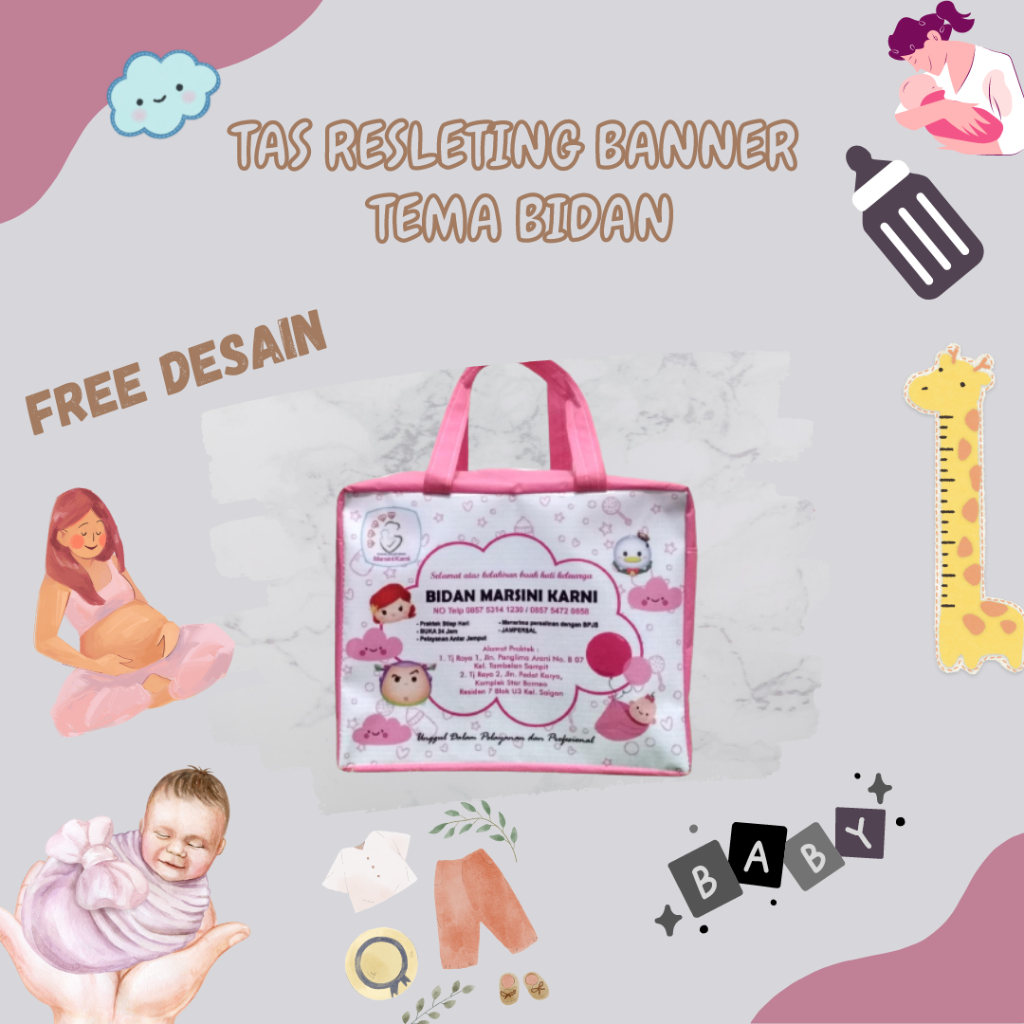 TAS PROMOSI BIDAN KLINIK PRAKTEK MODEL RESLETING