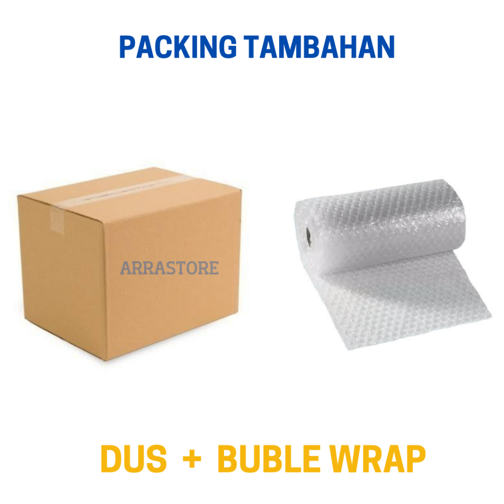 

Packing Tambahan Dus + Buble Wrap - Keamanan Pengiriman