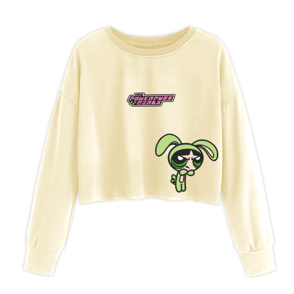 SWEATER CROP POWERPUFF GREEN ANAIRA