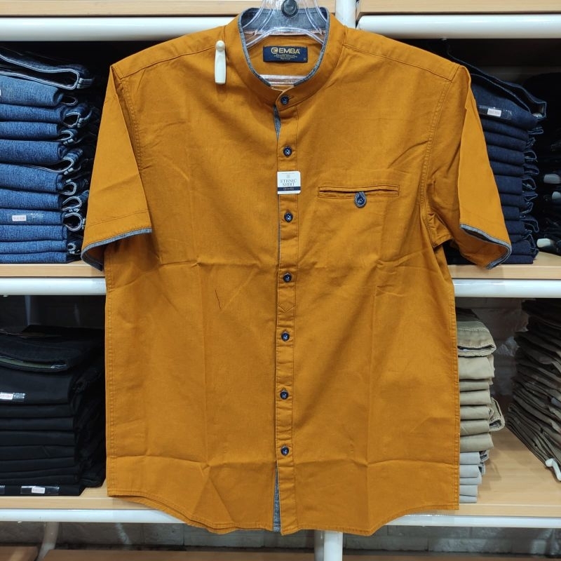 Kemeja koko lengan pendek koko polos by EMBA ORIGINAL