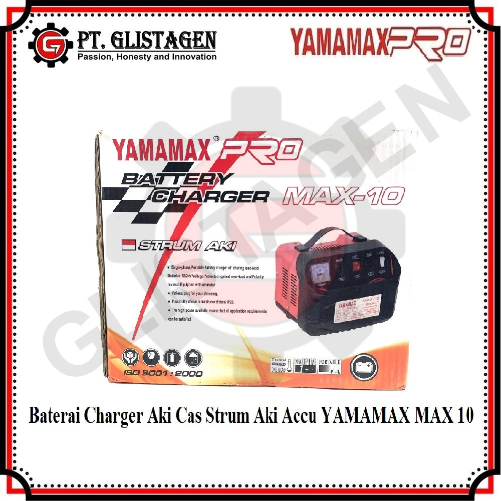 Yamamax Max 10 Batery Baterai Charger Yamamax Aki Cas Strum Aki Accu