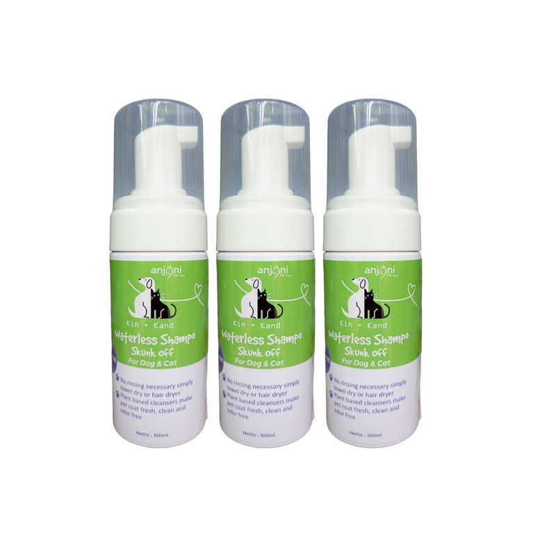 Kinkand Anjani WATERLESS SHAMPO for pets SHAMPO ANTI KUTU TANPA MANDI! DRY SHAMPO SHAMPO KUCING ANJING CUCI KERING TANPA MANDI