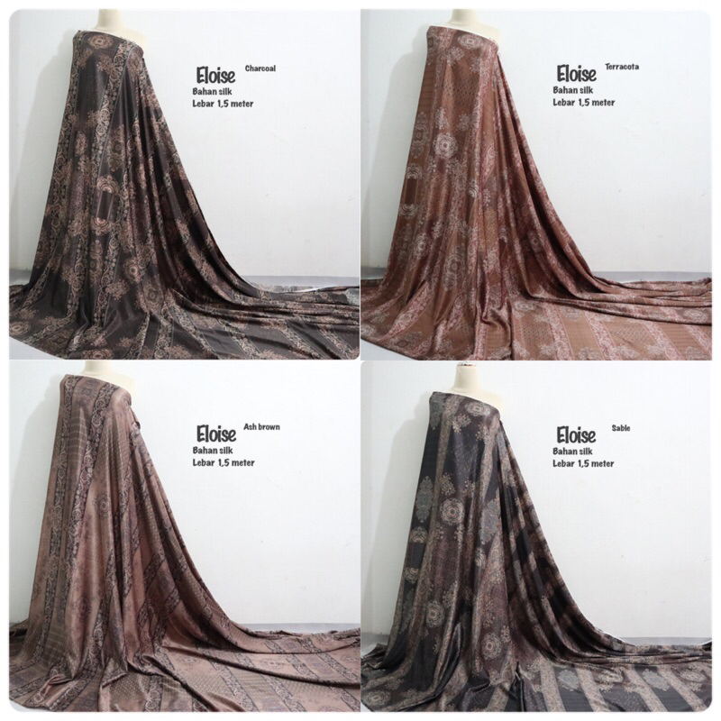 Kain silk motif ELOISE | referensi DYN | kain batik mordern | motif batik keluarga