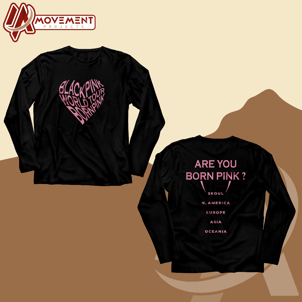 [CUCI GUDANG] KAOS &quot;BORN PINK&quot; VER. 4 BLACKPINK WORLD TOUR