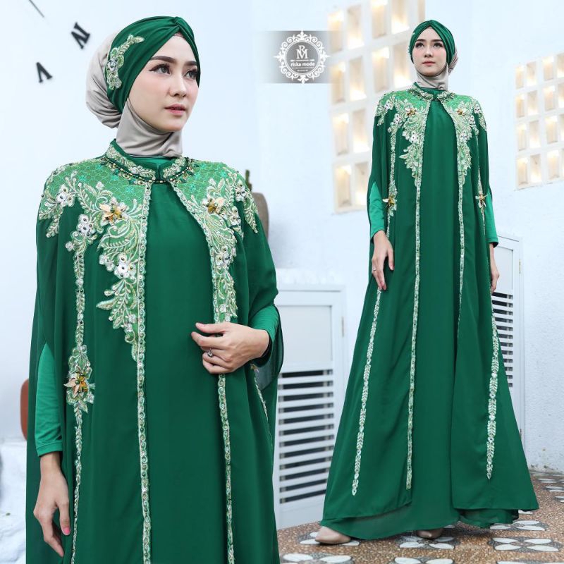 ADHIL COLLECTION//KAFTAN NABILA//Baju Gamis Kaftan Ceruty Remaja Wanita Terbaru Kekinian Model Mewah