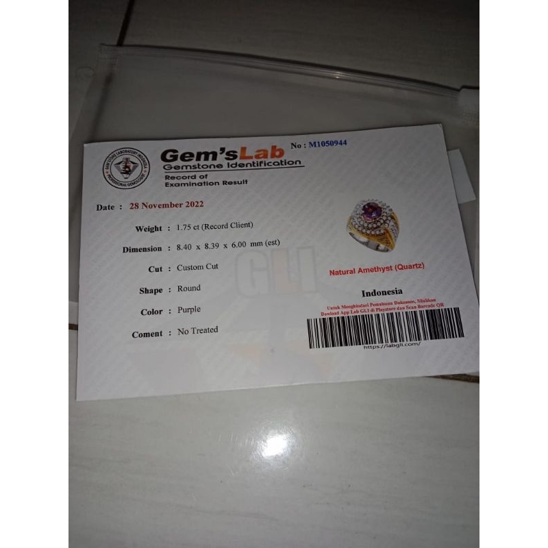 BATU AKIK NATURAL AMETHYS KECUBUNG