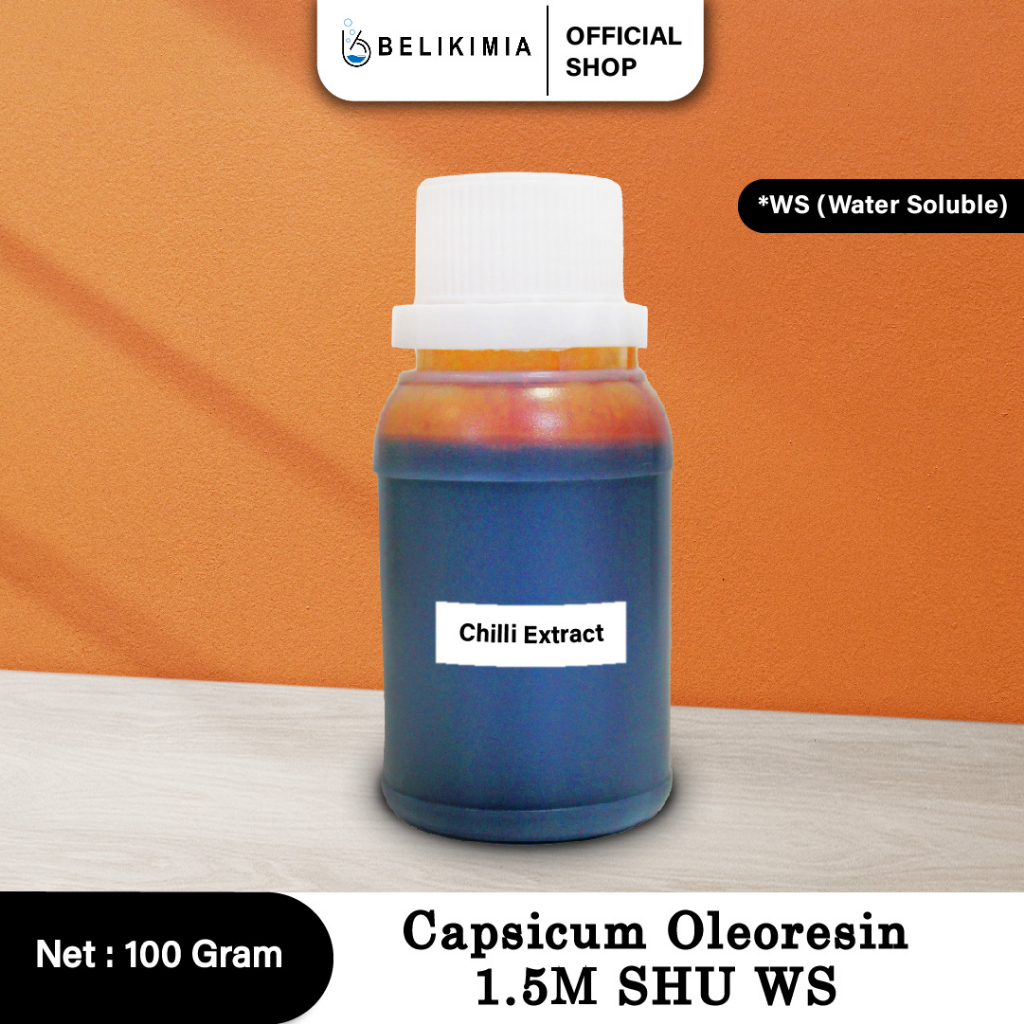 Capsicum Oleoresin 1,5 Juta SHU Water Soluble / Ekstrak Cabai / Chilli Extract - 100 Gram