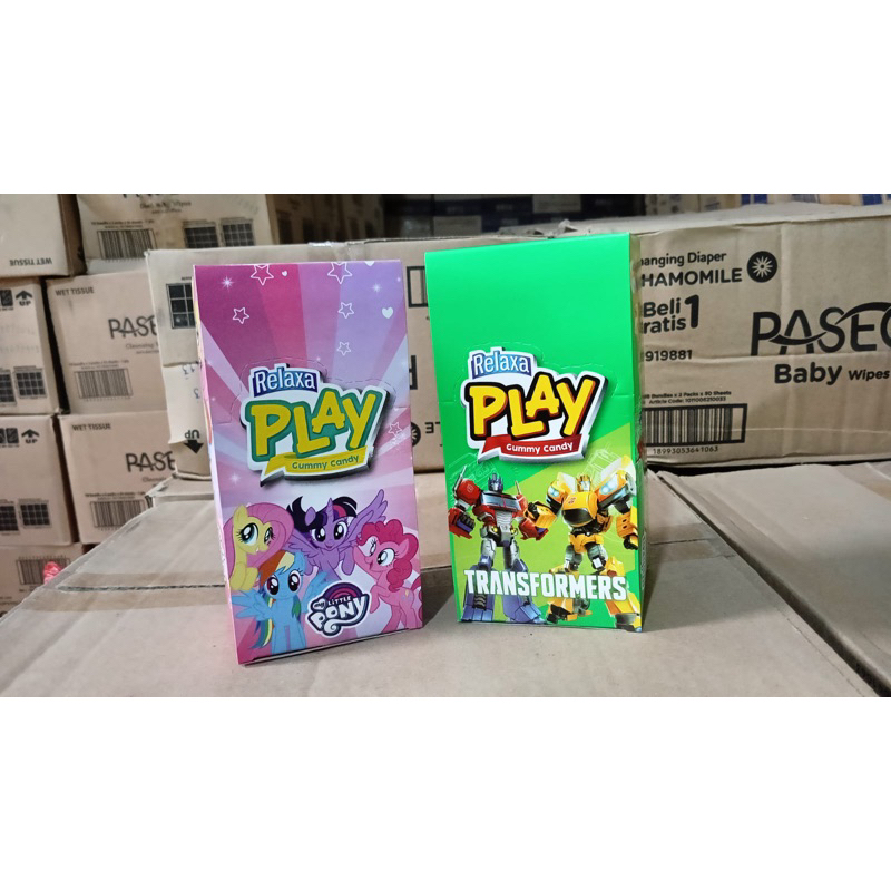 permen Relaxa PLAY Gummy Candy 1BOX Isi 12 sachet