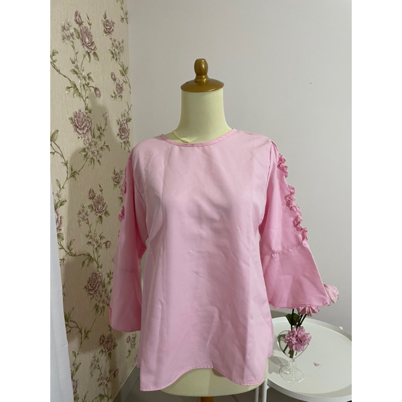 pink blouse preloved
