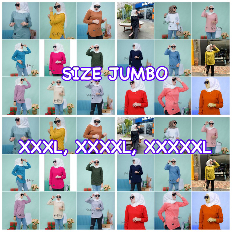 Jual Big Size Kaos Polos Jumbo Oval Six Diary xxxl 4xl 5xl | Shopee ...