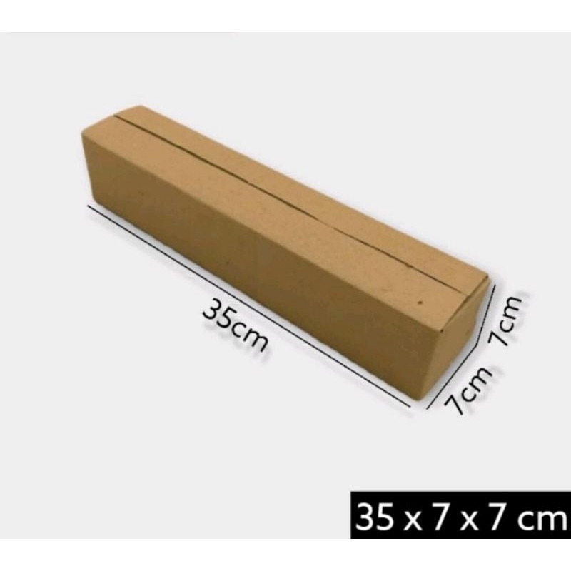 

Kardus/box Ukuran 35x7x7 cm single wall polos