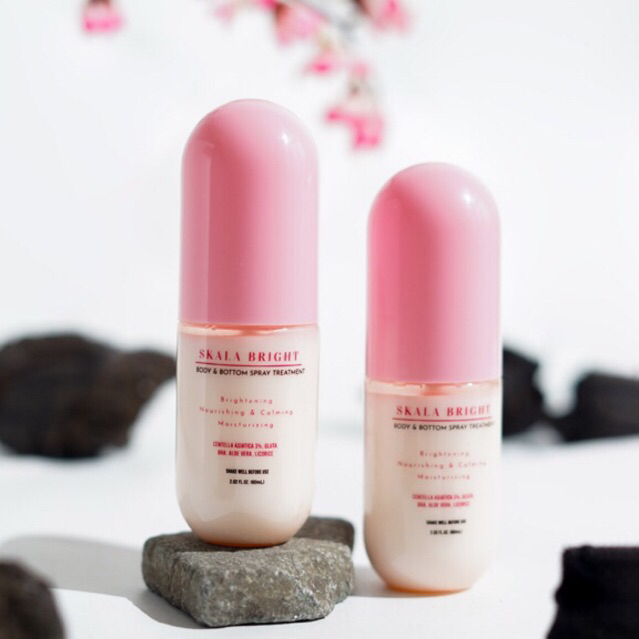 PAKET BUNDLING isi 2 Skala brightening body & bottom spray treatment , mencerahkan  ketiak , lipatan