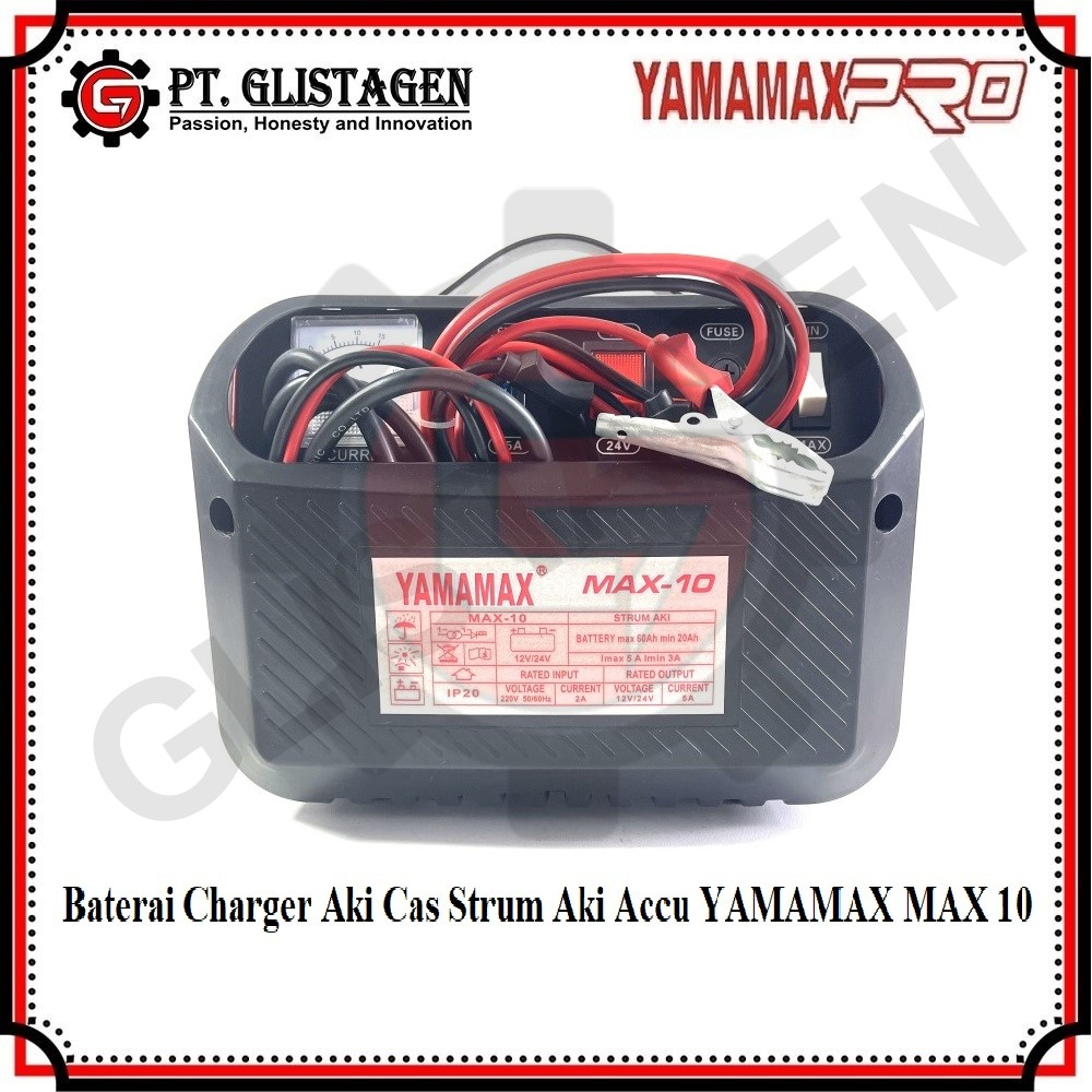 Yamamax Max 10 Batery Baterai Charger Yamamax Aki Cas Strum Aki Accu