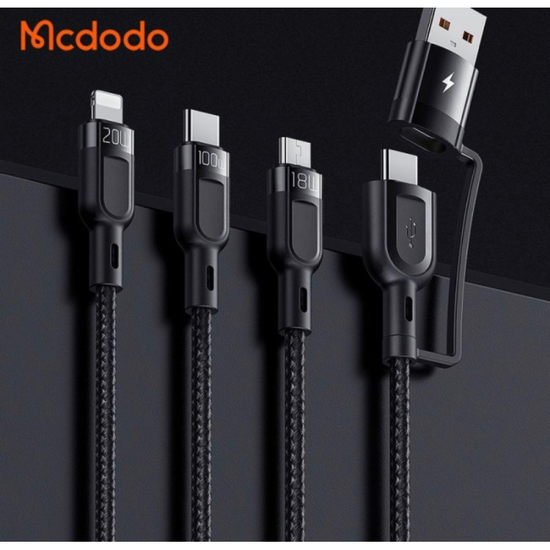 Mcdodo ca-8800 Kabel Data Pd Fast Charge 3 IN 1 Type C Micro USB Lightning iphone ipad 5A