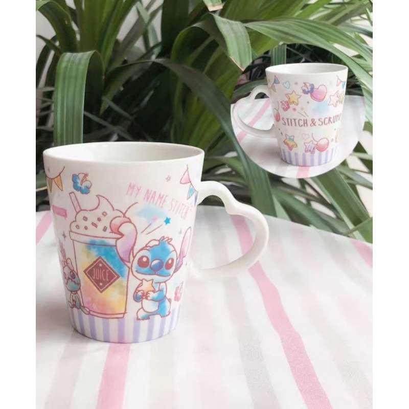 Mug sendok keramik gagang motif Love