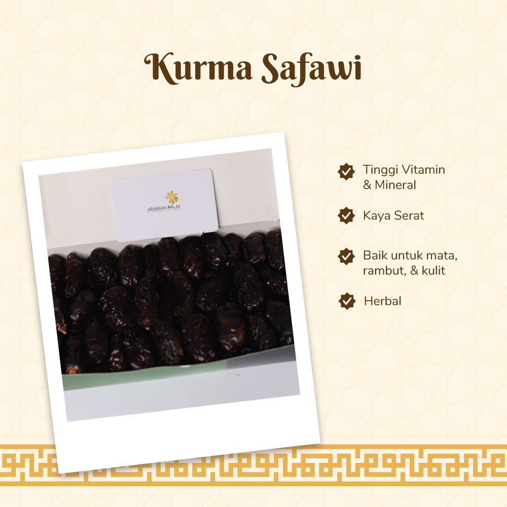 

Arabian Palm - KURMA SAFAWI Manis Lembut Premium Khas Timur Tengah Original High Quality