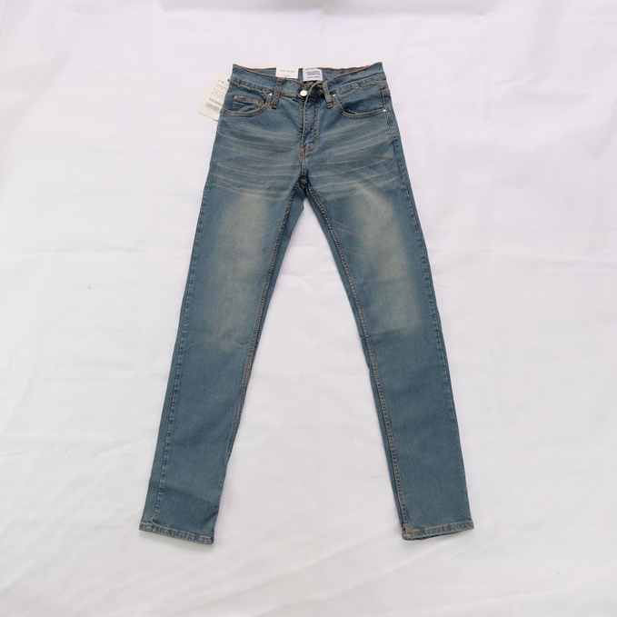 CELANA JEANS PRIA PULL&amp;BEAR DARK BLUE RETRO SKINNY STRETCH PULLANDBEAR PULL &amp; BEAR PULL P&amp;B BIRU TUA RETRO