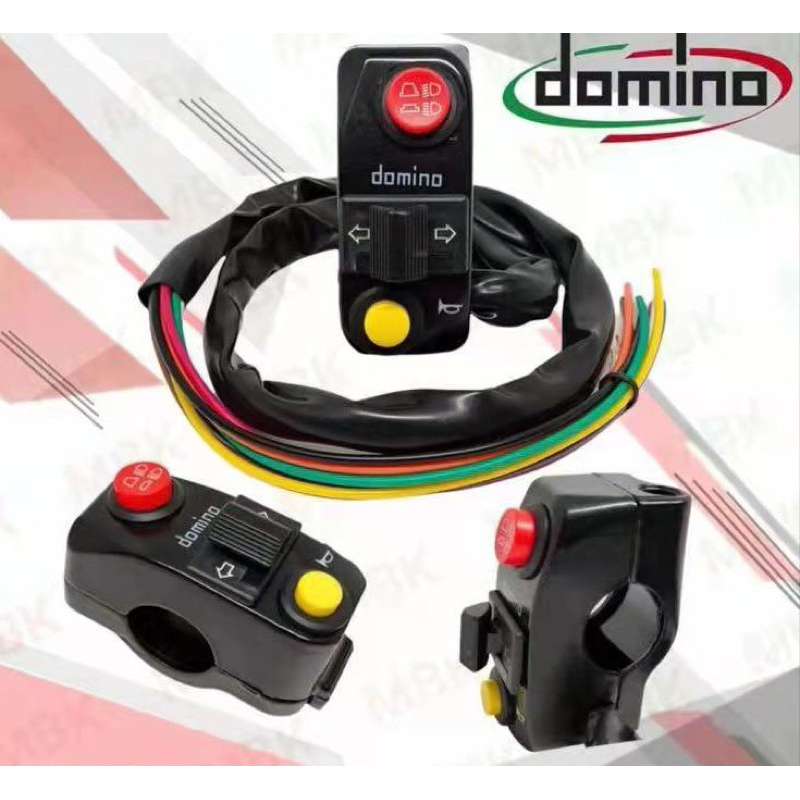 SAKLAR KIRI DOMINO KG65 MOTOR UNIVERSAL / holder switch tombol kiri motor sen + lampu hi lo + klakson