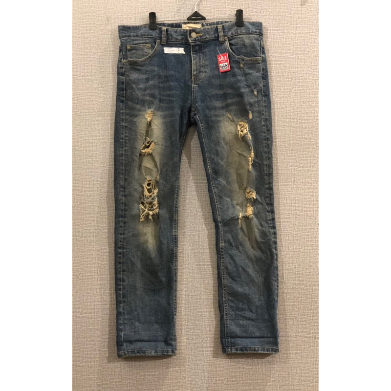 celana jeans indigo denim second