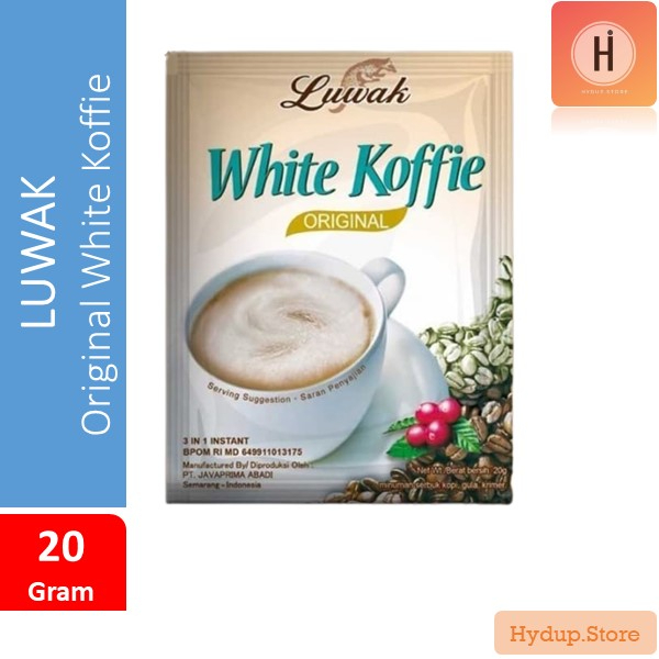 

Luwak White Koffie Original Satuan Kemasan 20 Gram