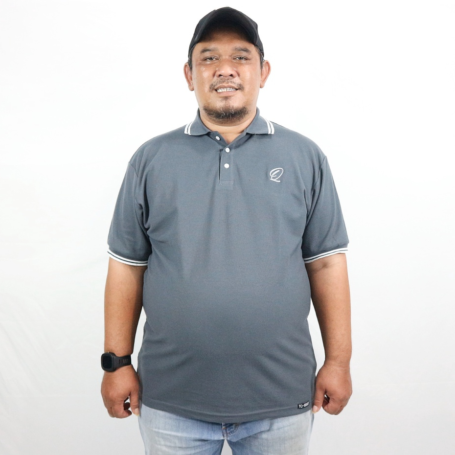 Polo Shirt Pria Jumbo Kaos Kerah Big Size Original Cotton Pique
